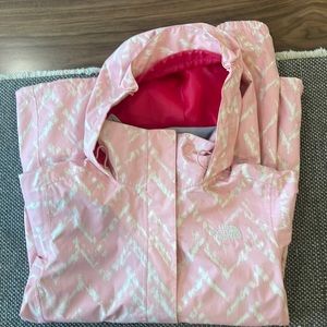 The North Face pink raincoat small
